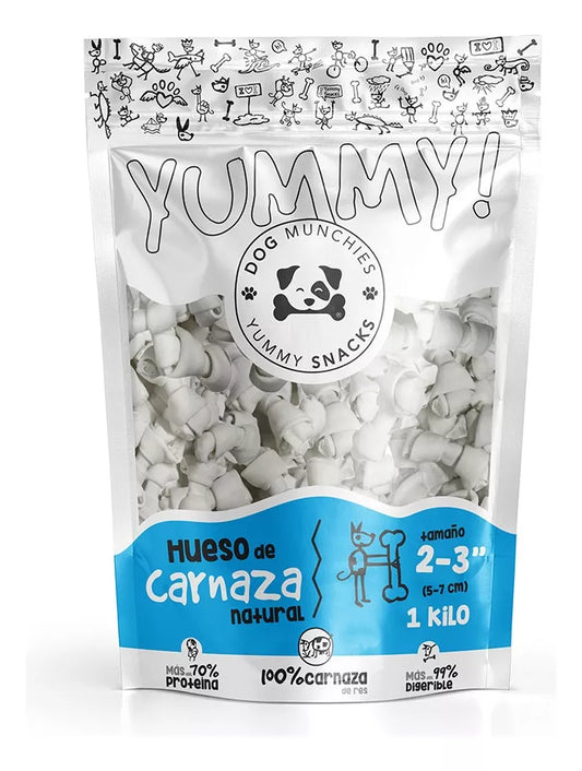 Dog munchies Huesos De Carnaza Natural (5-7cm) 60 Piezas