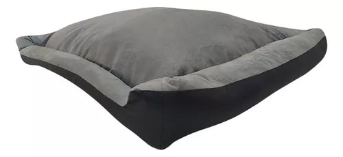 Cama Extra Grande Pets Apparel CTC23 Para Perro Resistente Negra y Gris